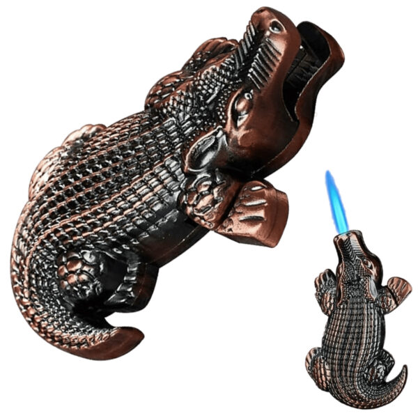 Gas Feuerzeug - Krokodil / Alligator Vintage