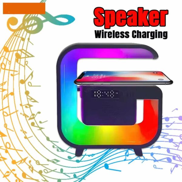 Multi Wecker - Bluetooth Lautsprecher RGB LED Wireless Charger Station