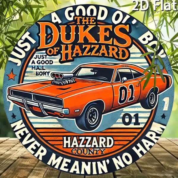 Vintage Metallschild im *THE DUKES HAZZARD* Design